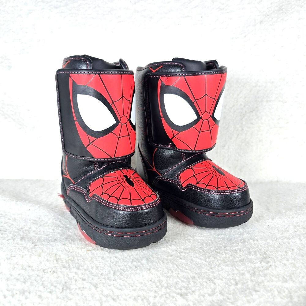 Marvel Boys Toddler 9 Spiderman Light-up Insulated Mid-Calf Winter Boots